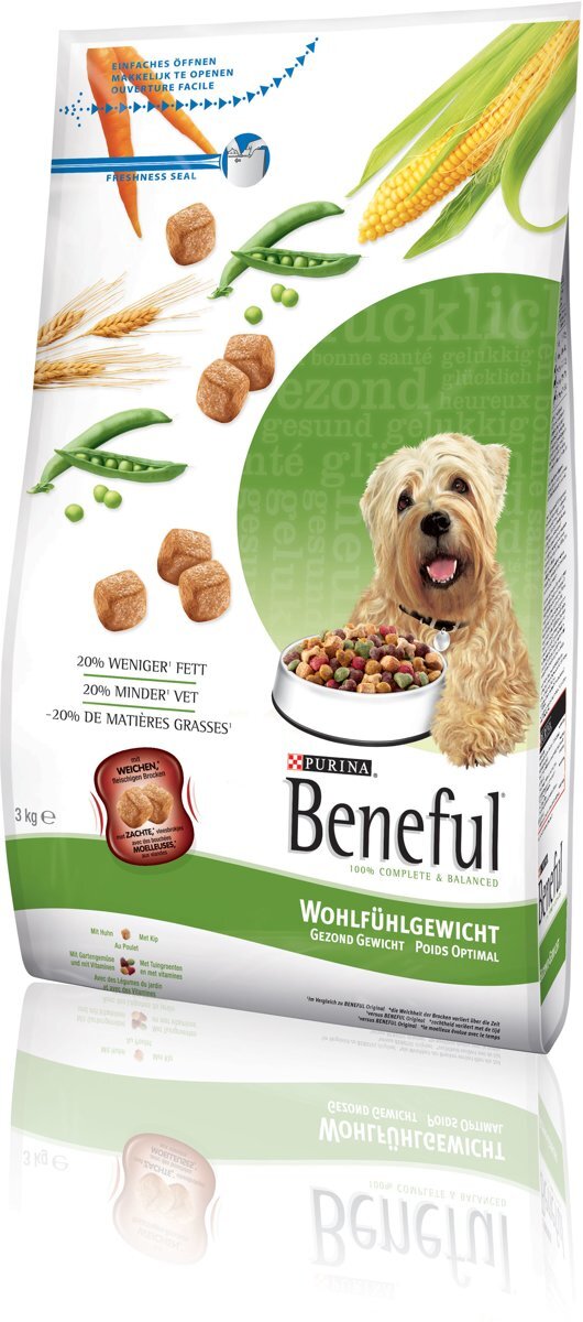 BENEFUL Gezond Gewicht - Hondenvoer - Kip/Groente - 3 kg