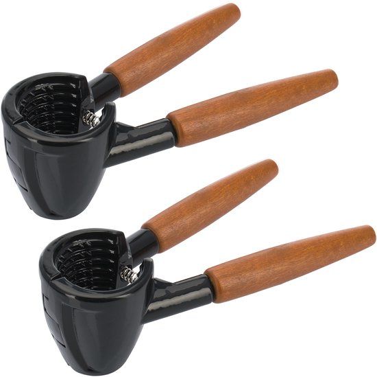 Westmark 2 notenkrakers/champagnetangen, lengte: 16,8 cm, aluminium, Sieger Nussprofi Deluxe, zwart/bruin, 332622E3