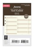 Filofax Pocket Verticale Jaarplanner 2027 katoen crème