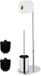 Relaxdays Butler de toilette Argent Métal