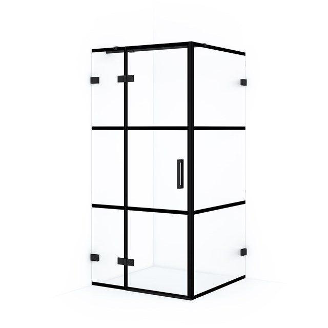 Maxaro Douchecabine Diamond 100x90cm 8mm Helder Veiligheidsglas Zwart