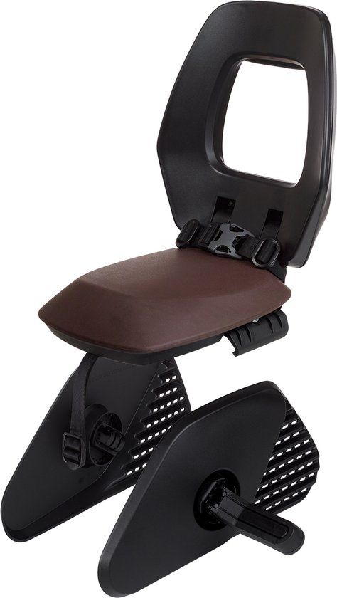 Bobike One Junior Achterzitje - Zwart/Bruin - Dragerbevestiging - Tot 35kg