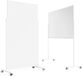 magnetoplan Design-Whiteboard Vario White Edition, dubbelzijdig, 1000×1800 mm, wielen