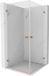 Mexen Lunar-B Duo porte de douche pivotante 100 x 100 cm, transparent, cuivre brossé