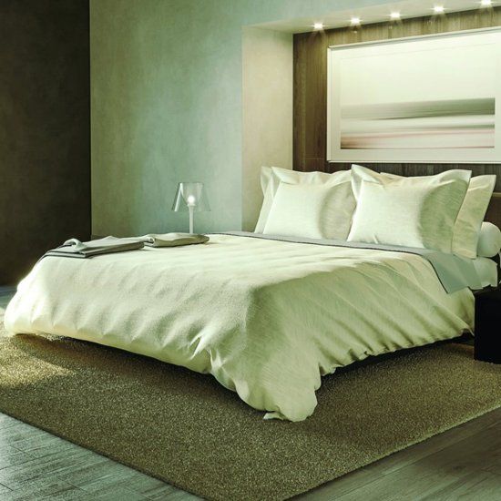 Yellow Carice Dekbedovertrek - Eenpersoons - 140x200/220 cm - Off White