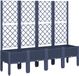vidaXL Jardinière avec treillage 160x40x142 cm polypropylène bleu gris