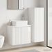 Maison Exclusive - Ensemble de deux meubles de salle de bain, blanc brillant, dimensions : 33 x 34,5 x 100 cm