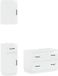 vidaXL - 3-delig - badkamerkast - set - HOORN - Hoogglans - Wit - Bewerkt - hout