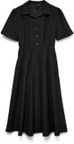 VERO MODA VMRAY SS CALF CORDUROY DRESS WVN EXP Zwart