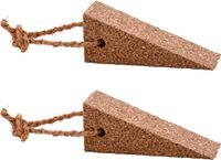 Esschert Design Bouchon de porte – marron – 4,5 cm – liège – coin de porte avec cordon de suspension