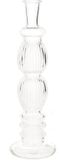 Ideas 4 Seasons Bloemenvaas Florence - transparant glas - ribbel - D9 x H28 cm