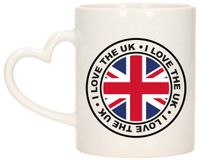 Bellatio Decorations Cadeau koffiemok UK - vlag - I love - 300 ml - keramiek