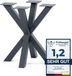 HOLZBRINK Pieds de table en métal support de table pour table d'appoint table d'ordinateur table de jardin 40x40x43 cm gris 1 pièce