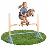 Relaxdays Hobby Horsing-hindernis, hoogteverstelbaar, agility-hindernis, HBT: 72x91x33 cm, voor kinderen, hout, kleurig