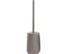 Item International ITEM Toiletborstel met houder - taupe / beige - dolomiet kunststeen - 41 x 11 cm