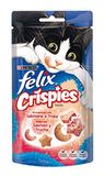 Felix Purina Crispies, Snack, Kattenprijs met Zalm en Forel, 8 zakjes à 45 g