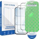 Coverzs iPhone Air Tempered Glass screenprotector met frame (2-Pack)