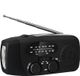 Zimilo noodradio met LED-zaklamp, AM/FM/WB, zonne-energie handkruk, USB-powerbank, IPX3 waterdicht, 600mAh capaciteit, draadloze radio, zwart