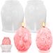Unyqoos® Moules à bougies en silicone pour Pâques avec motifs en forme d'œuf et religieux