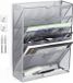 Organisateur de bureau - Classeur de documents - Organisation pour le bureau - Cinq niveaux - 41 cm de haut - Argent