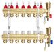 Verdelers Messing 7 circuits de chauffage Chauffage par le sol