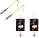 Merkloos 2x stuks treklampion 15 cm spook met lampionstokjes