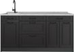 Vicco Keukenblok R-Line, Antraciet landelijk/Antraciet, 160 cm zonder werkblad