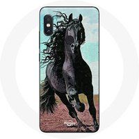 Maniacase Etui voor Xiaomi Redmi Note 5 Pro Het zwarte paard van het Friese ras