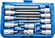 Satra S-SH1212L Serie - Dopsleutelset Imbus - 1/2" - 12 stuks - Chroom-vanadiumstaal