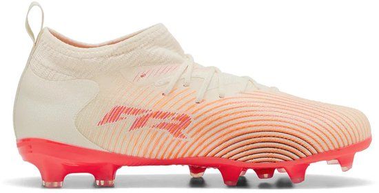 PUMA FUTURE 9 MATCH FG/AG Jr Unisex Sportschoenen - Sugared Almond-PUMA White-Ultra Red-PUMA Black