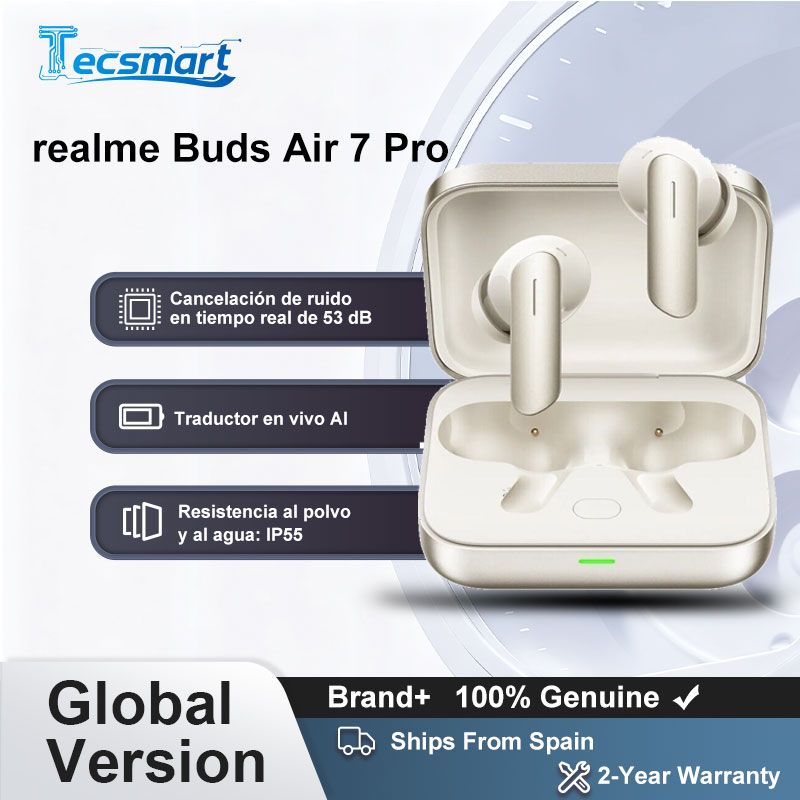 realme Buds Air 7 Pro draadloze hoofdtelefoon, wit