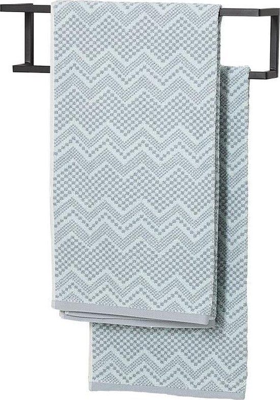 Sealskin Carré Handdoekrek - Zwart - Staal