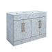 Hudson Reed Cluo 121cm Béton Gris meuble vasque double avec poignées barre Satin Cuivre