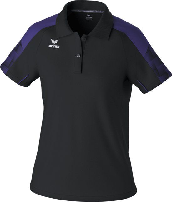 Erima Evo Star Polo Dames - Zwart / Violet - Maat 36