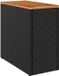 vidaXL Tuintafel met houten blad zwart 58x27,5x55 cm poly rattan