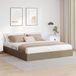 Maison Exclusive - Lit plateforme, couleur cappuccino, 180 x 200 cm, revêtement similicuir