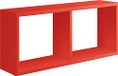 Homemania Morgana Wandrek voor woonkamer, slaapkamer, kantoor, MDF, rood, 70 x 30 x 15,5 cm