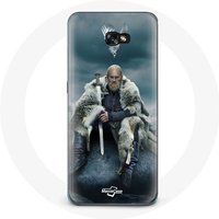 Maniacase Hoesje voor Samsung Galaxy A3 2017 Vikings Seizoen 6 Serie Ragnar Lothbrok logo V Zwaard Grey Fog