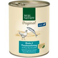 REAL NATURE natvoer hond adult Kip en noordzeeharing 12x800 g