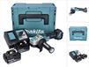 Makita DGA 521 RGX1J accu haakse slijper 18 V 125 mm X-LOCK Brushless + 2x accu 6,0 Ah + oplader + Makpac