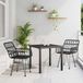 Maison Exclusive Ensemble de jardin, 3 pièces, noir, acier thermolaqué