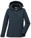 killtec Dames functionele jas/outdoor jas met afritsbare capuchon - licht petrol - maat 46