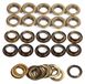 Set van 20 oren, 12 mm, antiek messing, brons, zwart, goud