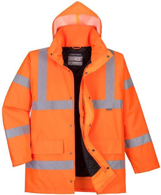 Portwest Hi-Vis winter Verkeersjack RT30 - Oranje - XXXL