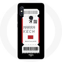 Maniacase Etui voor Xiaomi Redmi Note 5 Pro Luchtkaartje Marrakech Marokko