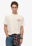 Superdry Neo Trad Tattoo Loose T-shirt Korte Mouwen Bone White S