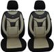 BREMER SITZBEZÜGE Autostoelhoezen compatibel met Opel Meriva A bestuurders- en passagiersset vanaf 2003-2010 / autostoelovertrekken set autostoelhoezen 2-pack in zwart/beige