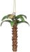 Vondels Palmboom Glitter Kerstbal - Bruin/Groen - 10.5cm