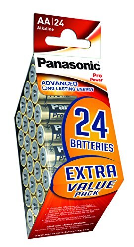 Panasonic Pro Power alkalinebatterij, AA Mignon, 24 stuks, langdurige energie voor apparaten met een gemiddeld tot hoog energieverbruik, alkaline