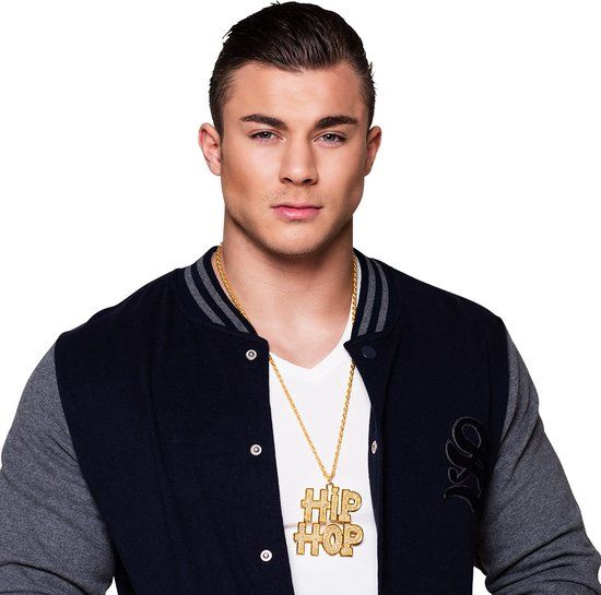 Fiestas Guirca - Ketting 'HIP HOP' - Goud - Unisex - Plastic